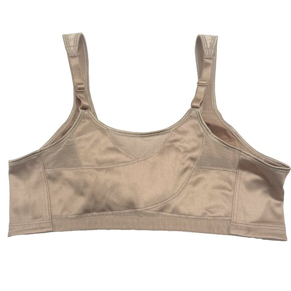 Playtex 18hr Wirefree Bra 38B Nude PowerSupport Front Close Smoothing E525 - Picture 2 of 15